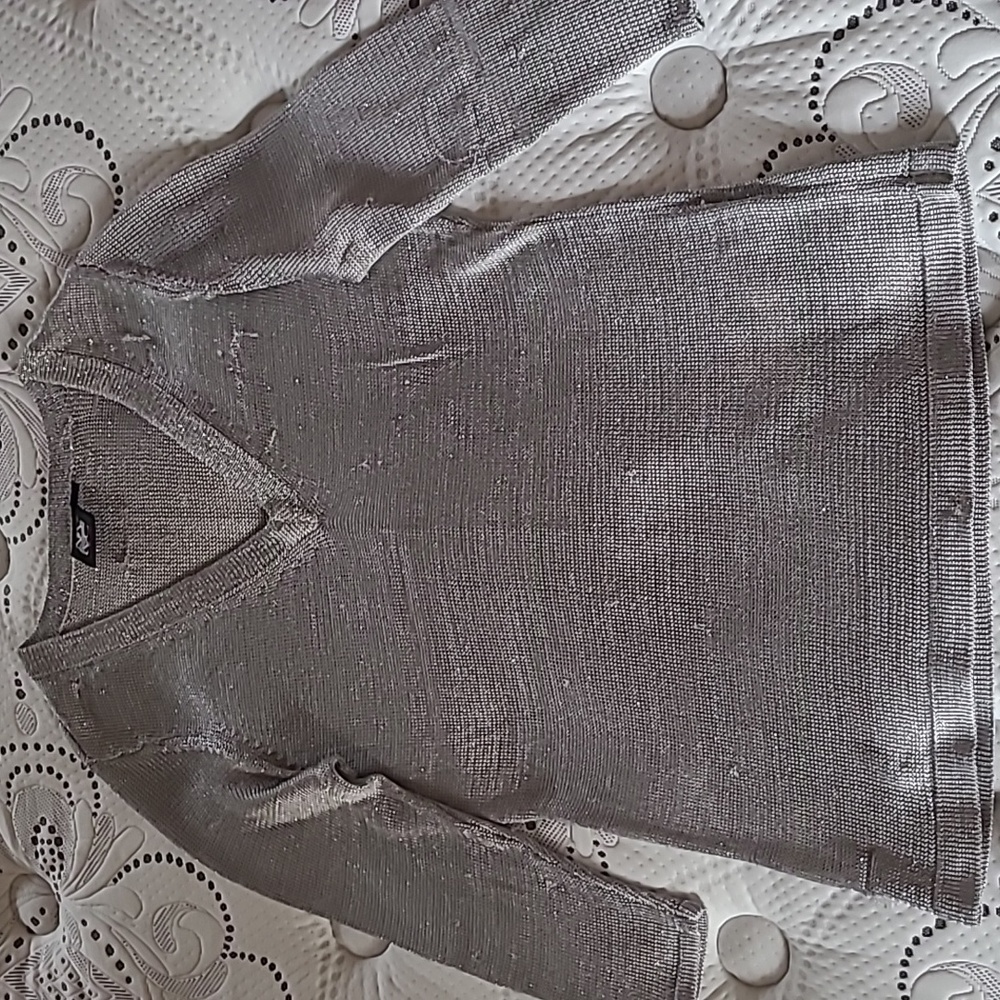 Silver dress Top